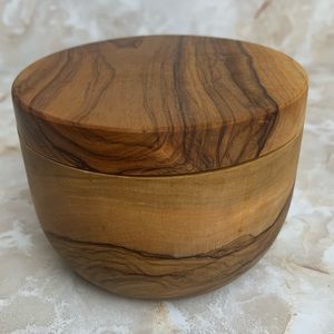 Berard France Olive Wood Spice Jar Round Sphere Magnetic Cellar Keeper Salt